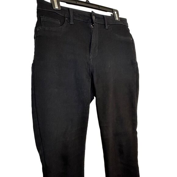 D.Jeans Zip Fly Mid Rise Skinny Denim Stretch Jeans Black Size 10 - Picture 1 of 6